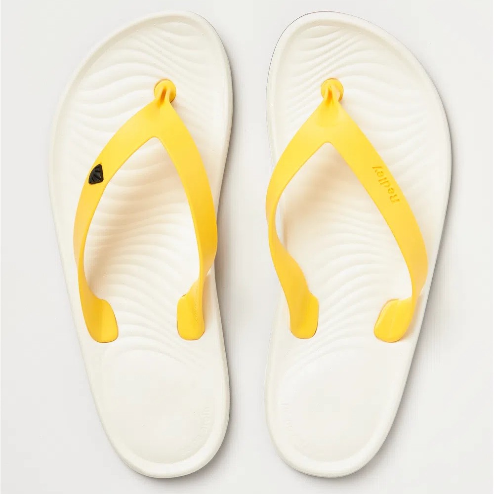 Sandália redley originals branca com amarelo