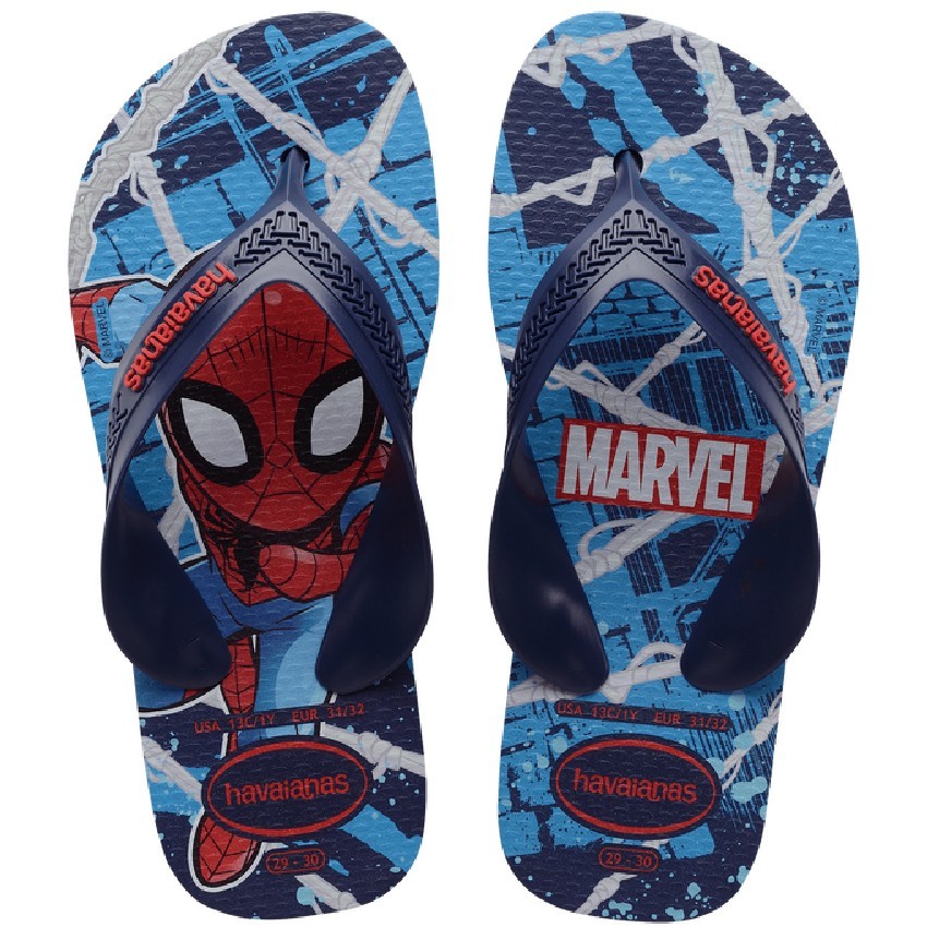 CHINELO HAVAIANAS KIDS MAX MARVEL AZUL MARINHO JUVENIL Azul marinho