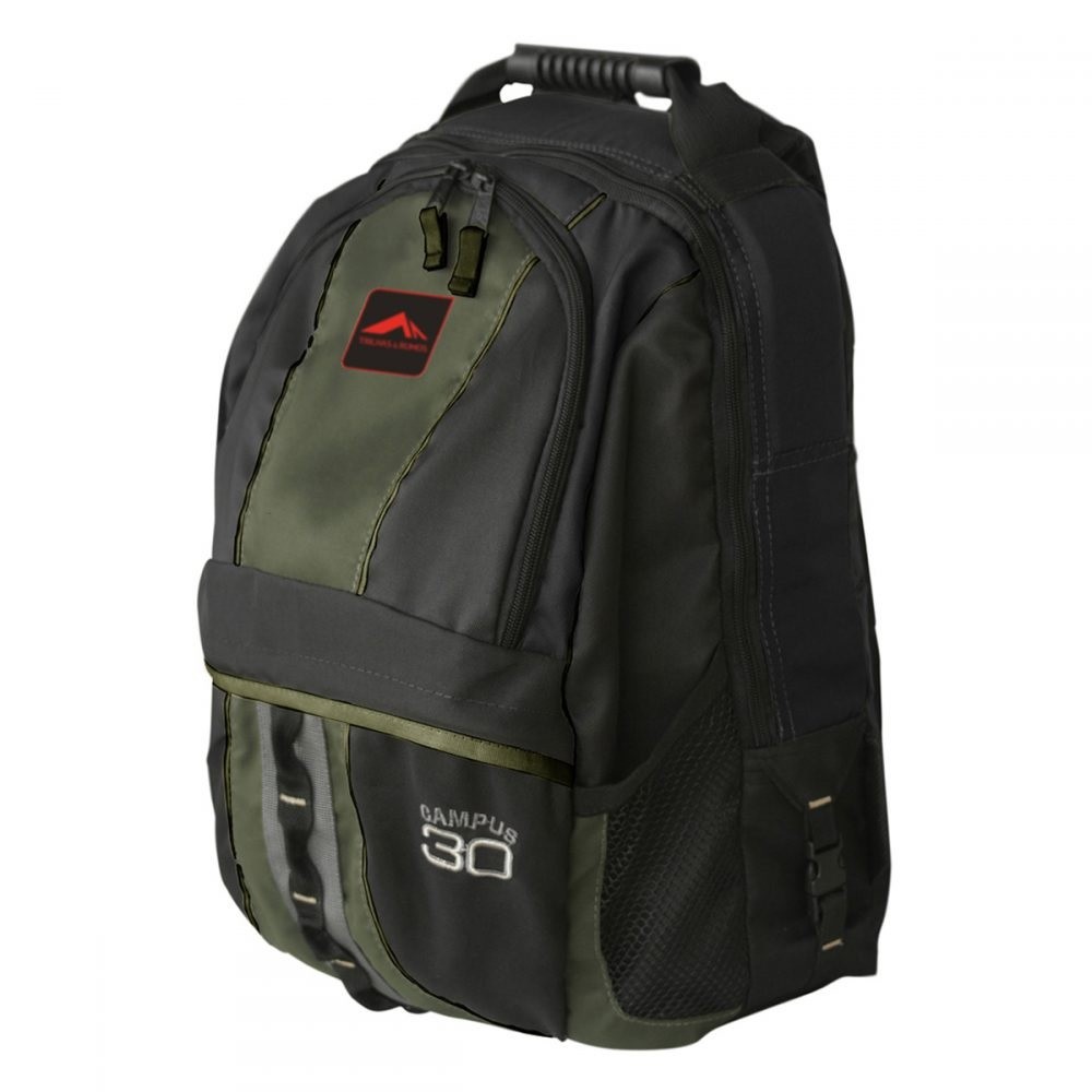 MOCHILA TRILHAS E RUMOS CAMPUS 30 VERDE COM PRETO