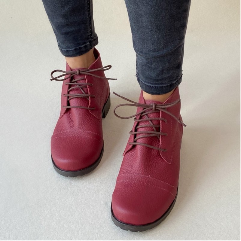 BOTA CIA GALLO CORDÃO VERMELHA FEMININA