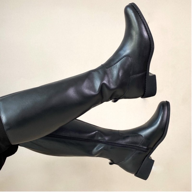 Bota via paula montaria preta feminina :: Amil Calçados