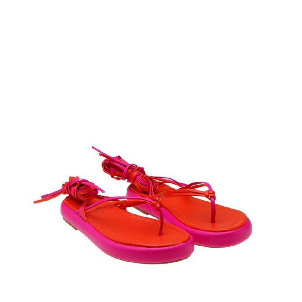 SANDÁLIA FLATFORM OFFLINE AMARRAR ROSA FEMININA