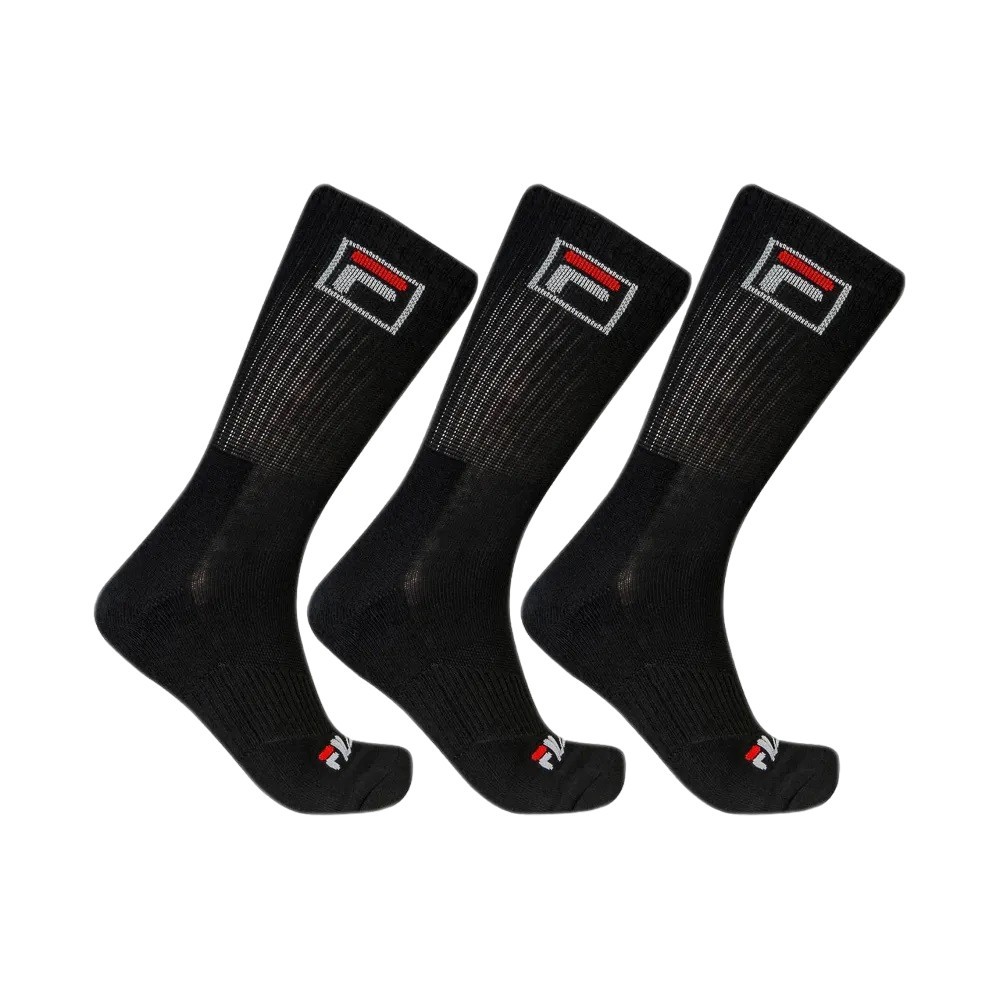 MEIA FILA CANO ALTO FBOX 3 PARES PRETA