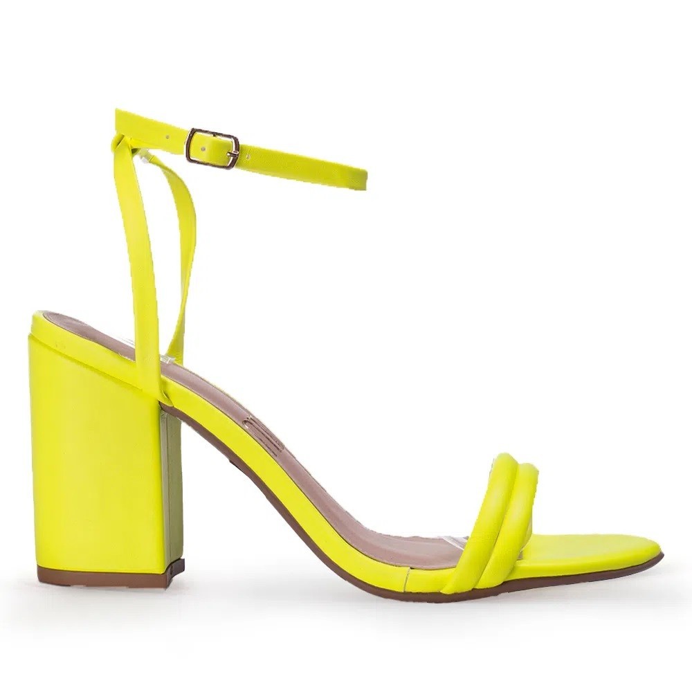 SANDÁLIA MY SHOES TIRAS FINAS VERDE LIMA FEMININA