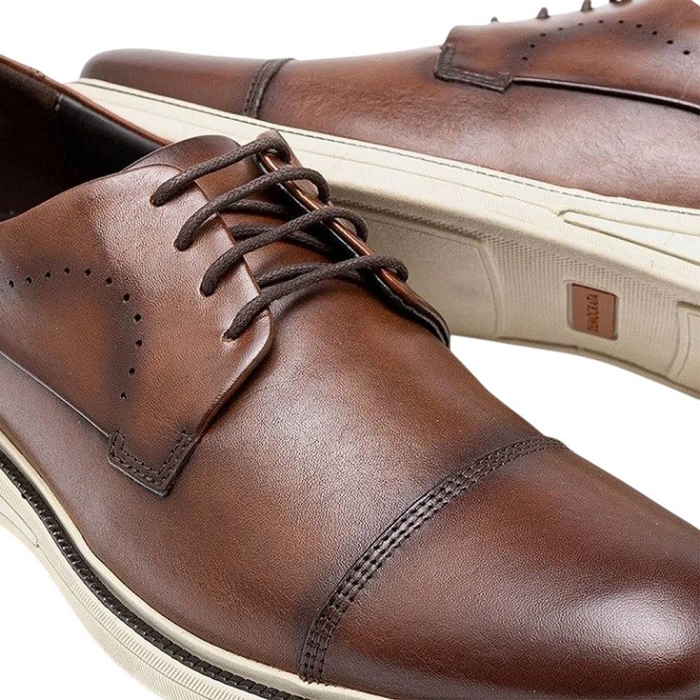 Sapato democrata metropolitan bay cordão caramelo masculino