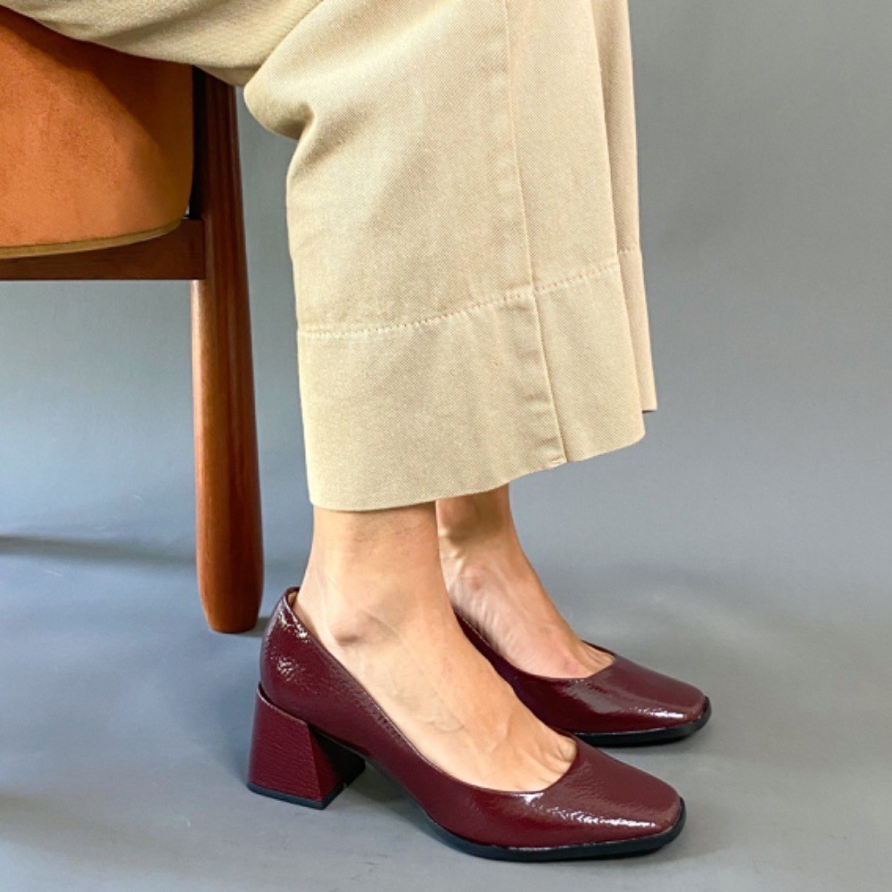 SAPATO MARIOTTA VERNIZ FLOATER VINHO FEMININO