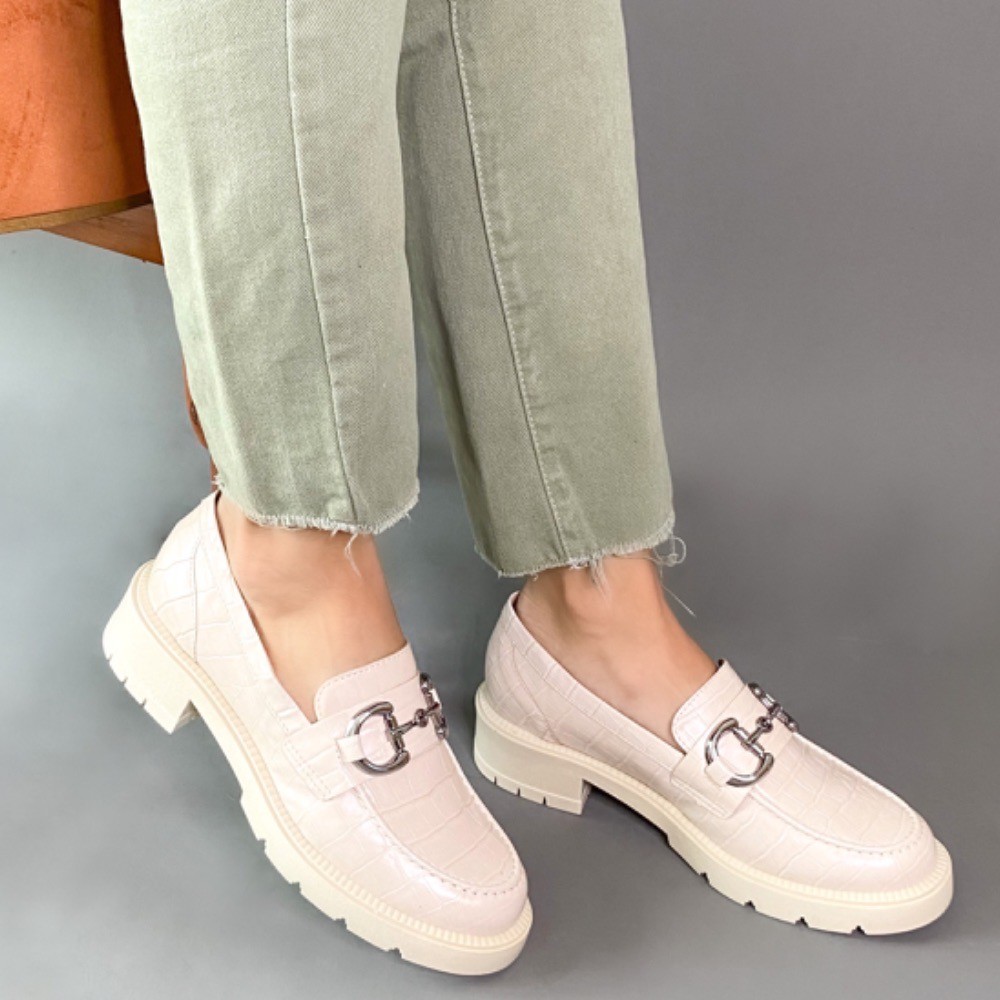 MOCASSIM OFFLINE CROCO/FIVELA MARFIM FEMININO