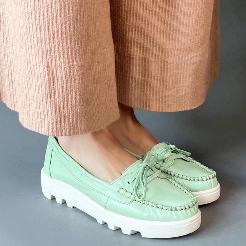 MOCASSIM RIO DE LUZ COMFORT VERDE CLARO FEMININO