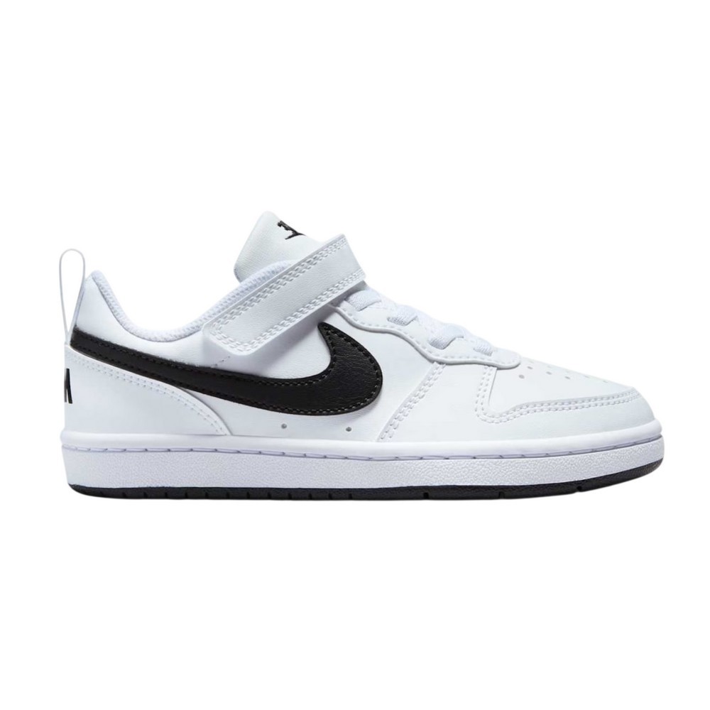 TÊNIS NIKE COURT BOROUGH LOW RECRAFT (PS) BRANCO COM PRETO JUVENIL