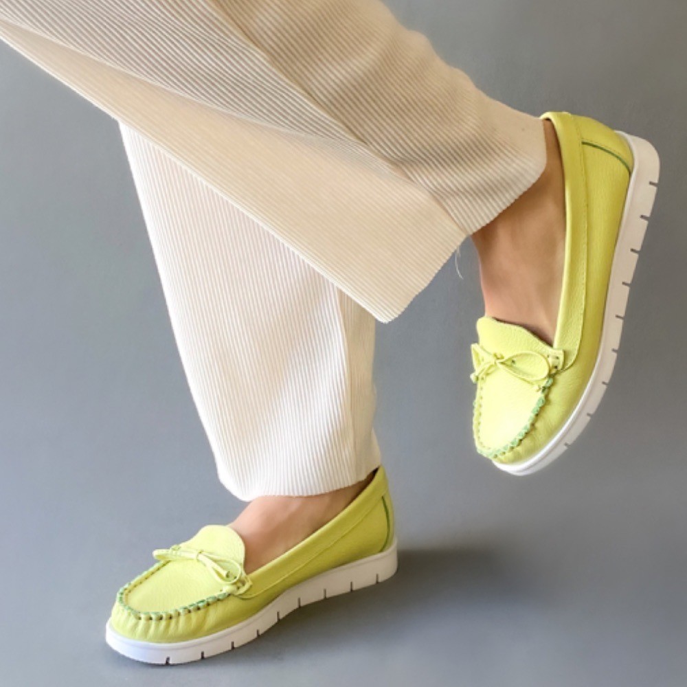MOCASSIM ANNE MORAES LAÇO VERDE LIMA FEMININO