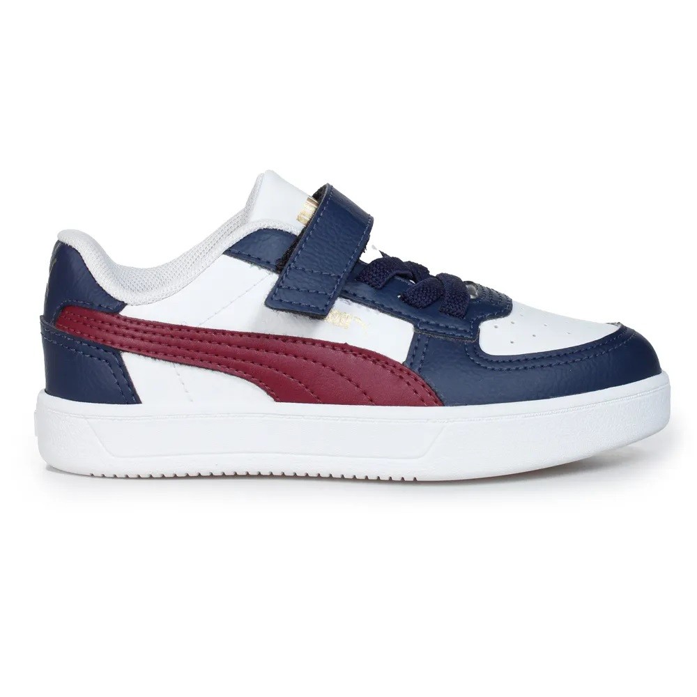 TÊNIS PUMA CAVEN 2.0 AC + PS BRANCO COM AZUL MARINHO JUVENIL