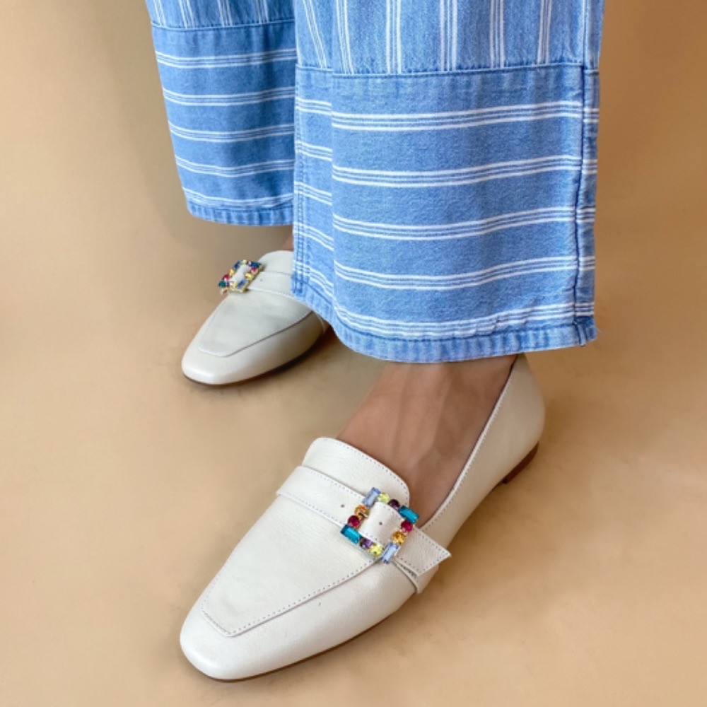 MOCASSIM SANTA FLOR LOAFER MARFIM FEMININO