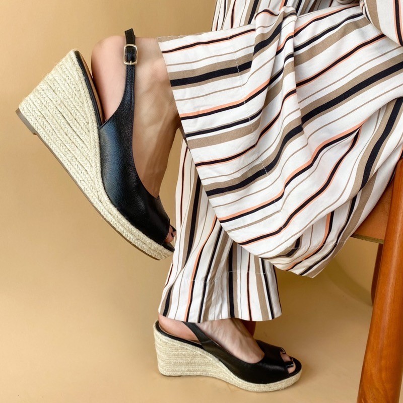 Espadrille Vizzano Anabela Vizzano Preta Salto Anabela Vizzano