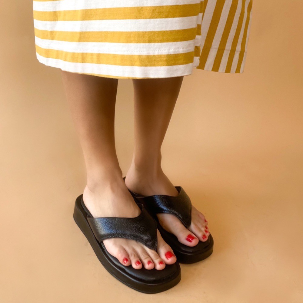 SANDÁLIA FLATFORM PRIMMA SCARPA COMFORT PRETA FEMININA