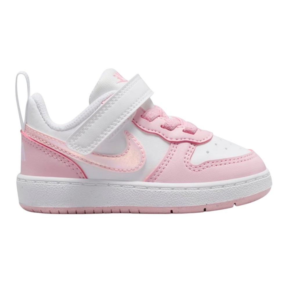 TÊNIS NIKE COURT BOROUGH LOW RECRAFT BRANCO COM ROSA JUVENIL