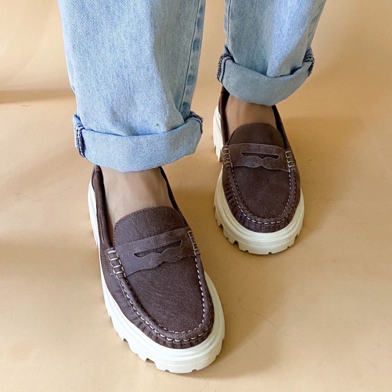 MOCASSIM RIO DE LUZ PELICA DE CABRA CAFÉ FEMININO