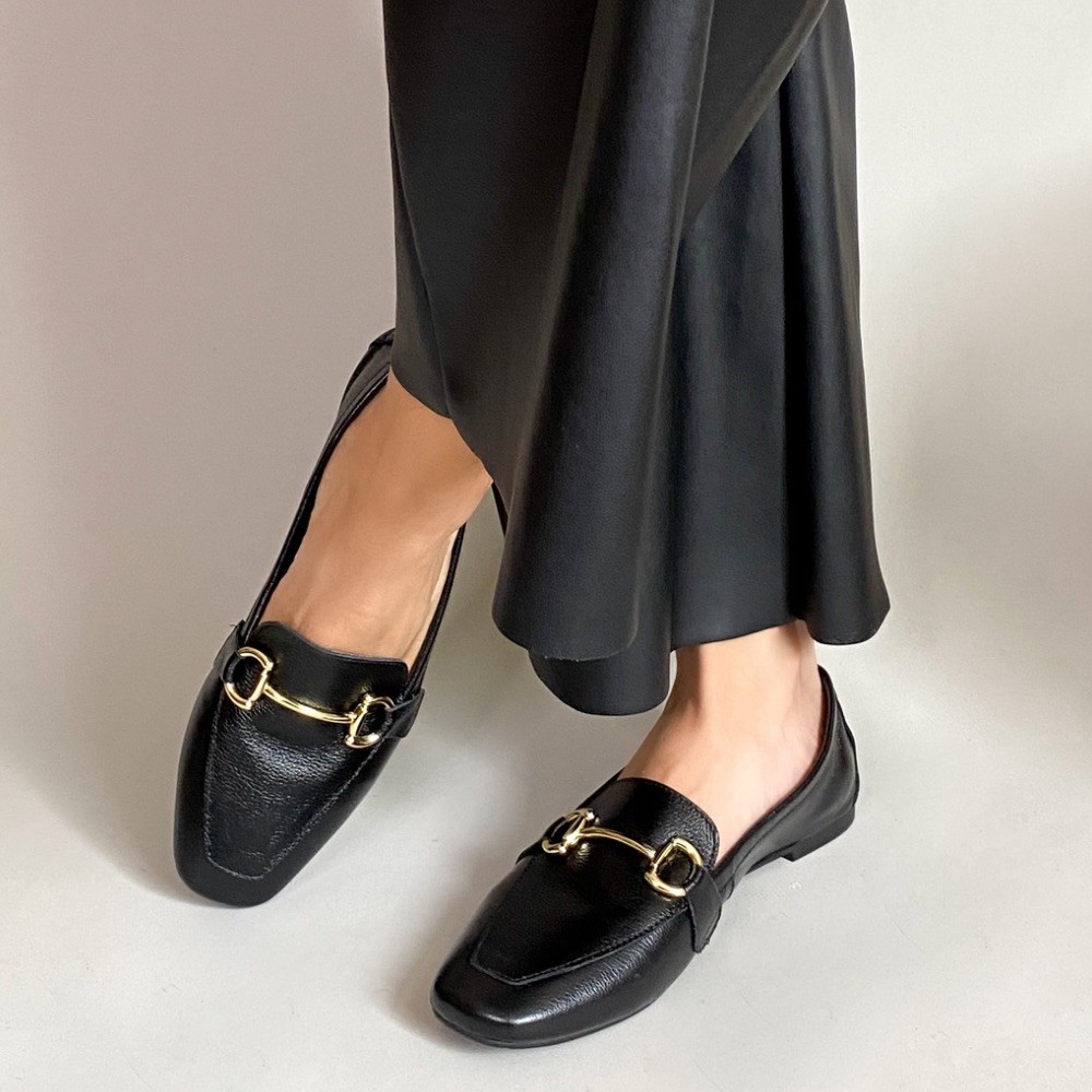 MOCASSIM SANTA FLOR LOAFER FIVELA PRETO FEMININO