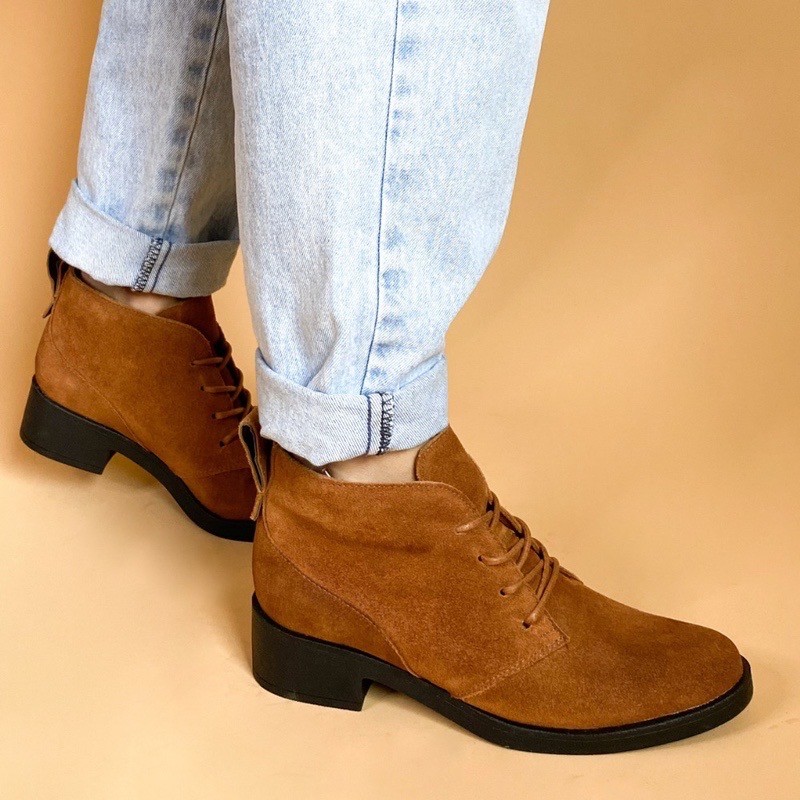 Bota Feminina Bota Em CamurÃ§a Bota Via Paula Camurça Cordão