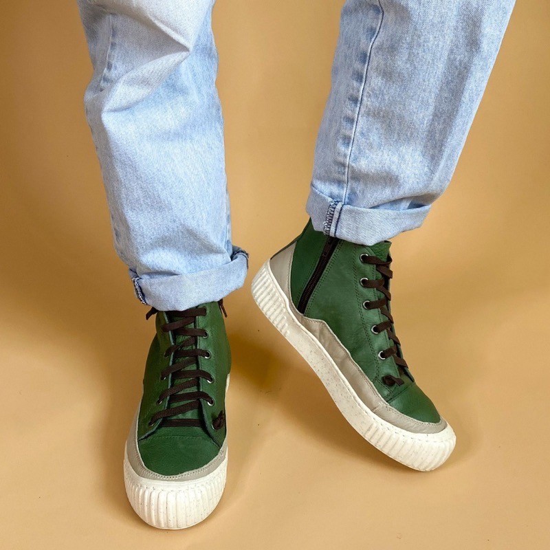 TÊNIS FRAN CANO ALTO CORDÃO VERDE MILITAR FEMININO