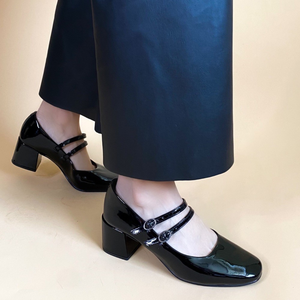 SAPATO OFFLINE DUAS TIRAS PRETO FEMININO