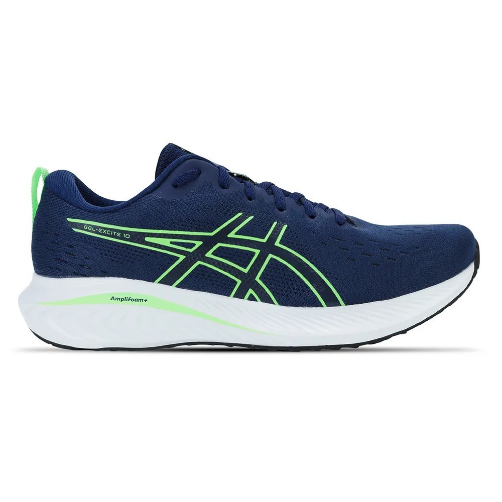 Tênis asics gel-excite 10 azul marinho com verde masculino :: Amil