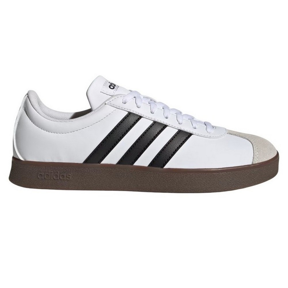 TÊNIS ADIDAS VL COURT BASE BRANCO COM MARROM