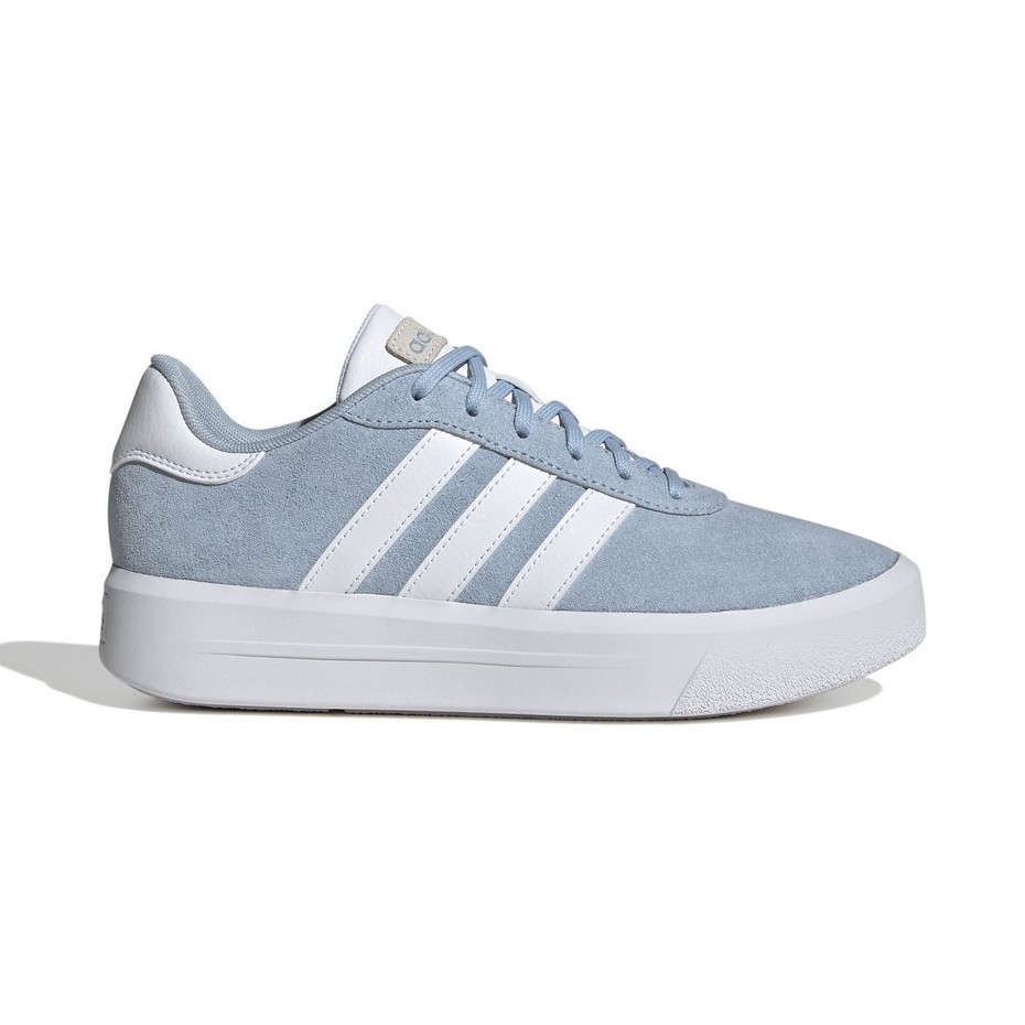TÊNIS ADIDAS GRAND COURT PLATFORM SUEDE AZUL COM BRANCO FEMININO