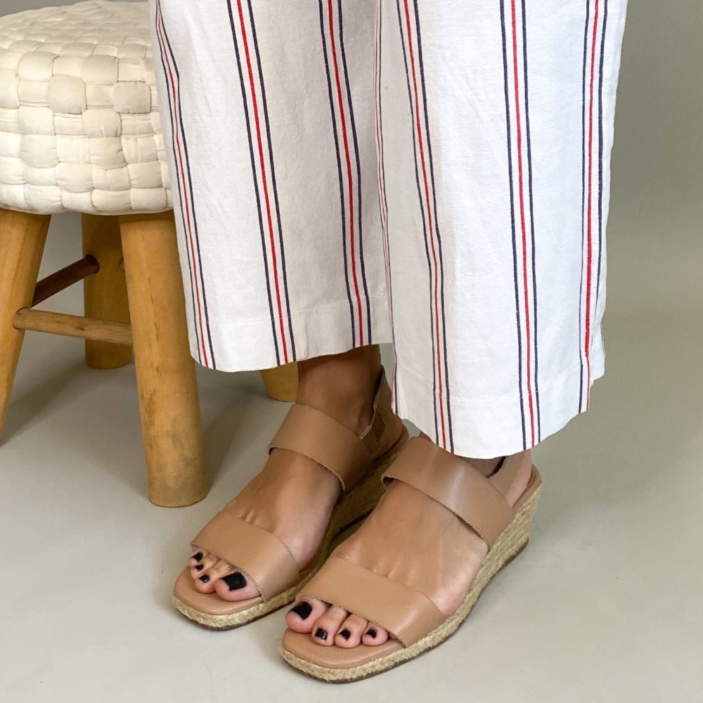 SANDÁLIA ESPADRILLE AYE-AYE DUAS TIRAS NUDE FEMININA