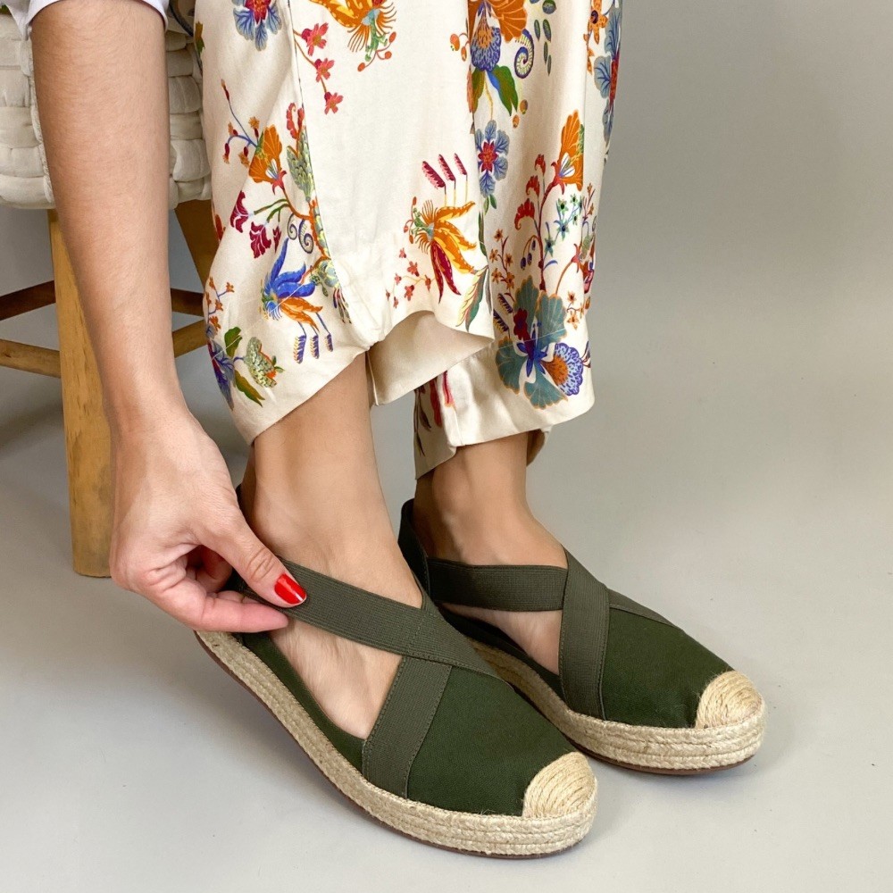 ALPARGATAS VALENTINA ESPADRILLE VERDE MILITAR FEMININA