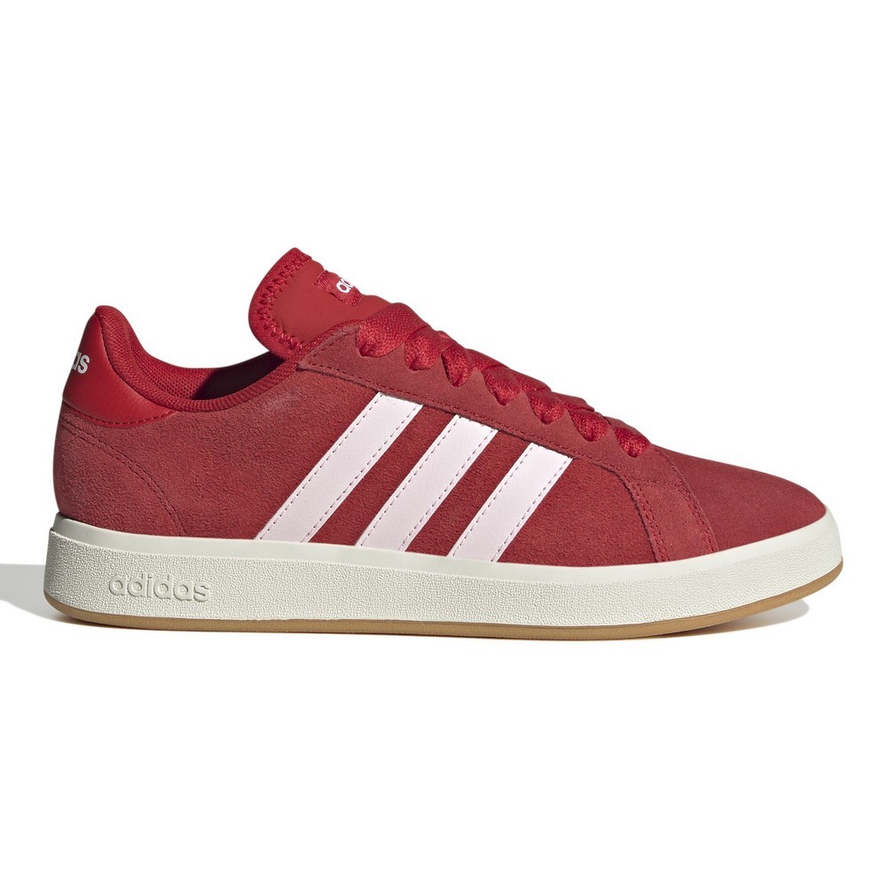 Tênis adidas grand court base suede vermelho feminino :: Amil Calçados
