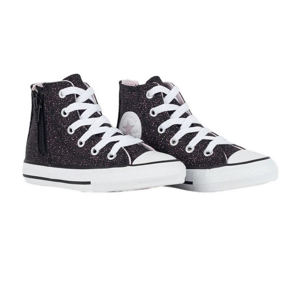 Tênis converse all star chuck taylor hi side zip preto juvenil