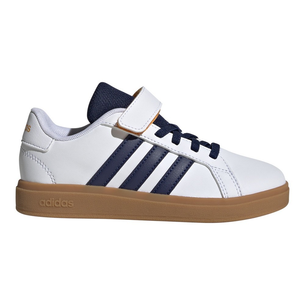 TÊNIS ADIDAS GRAND COURT 2.0 BRANCO COM AZUL MARINHO JUVENIL