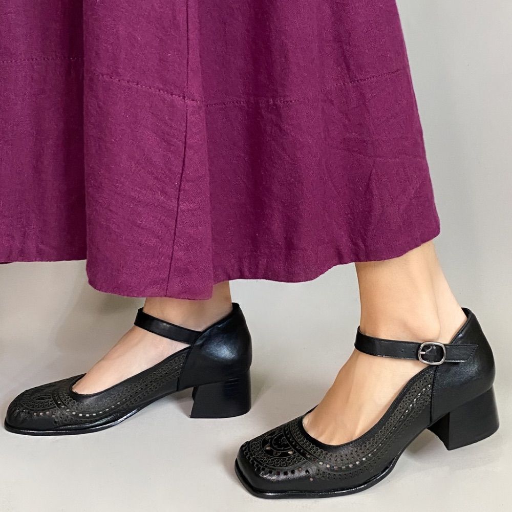 SAPATO MOSCARDINI CORTE LASER PRETO FEMININO