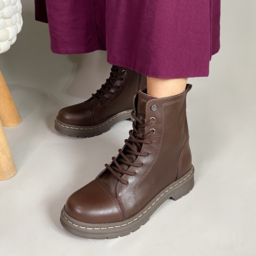 BOOT CRAVO E CANELA CORDÃO MARROM FEMININO