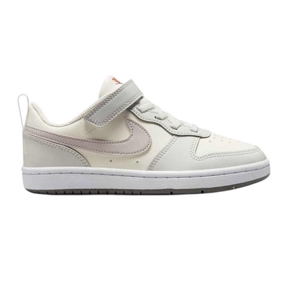 TÊNIS NIKE COURT BOROUGH LOW RECRAFT (PS) BRANCO COM CINZA JUVENIL