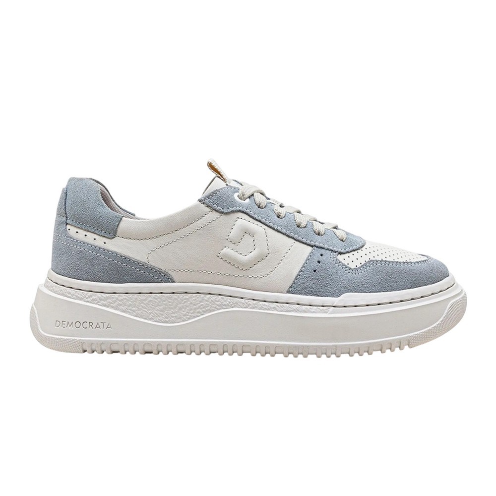 TÊNIS DEMOCRATA BLOCK BRANCO COM AZUL FEMININO