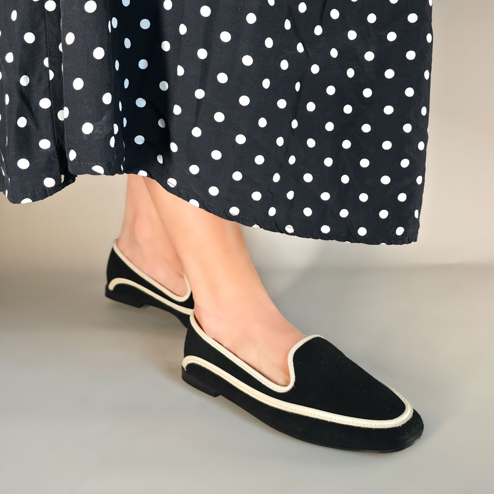 SAPATO CAMILA FERRAZ BICOLOR PRETO FEMININO