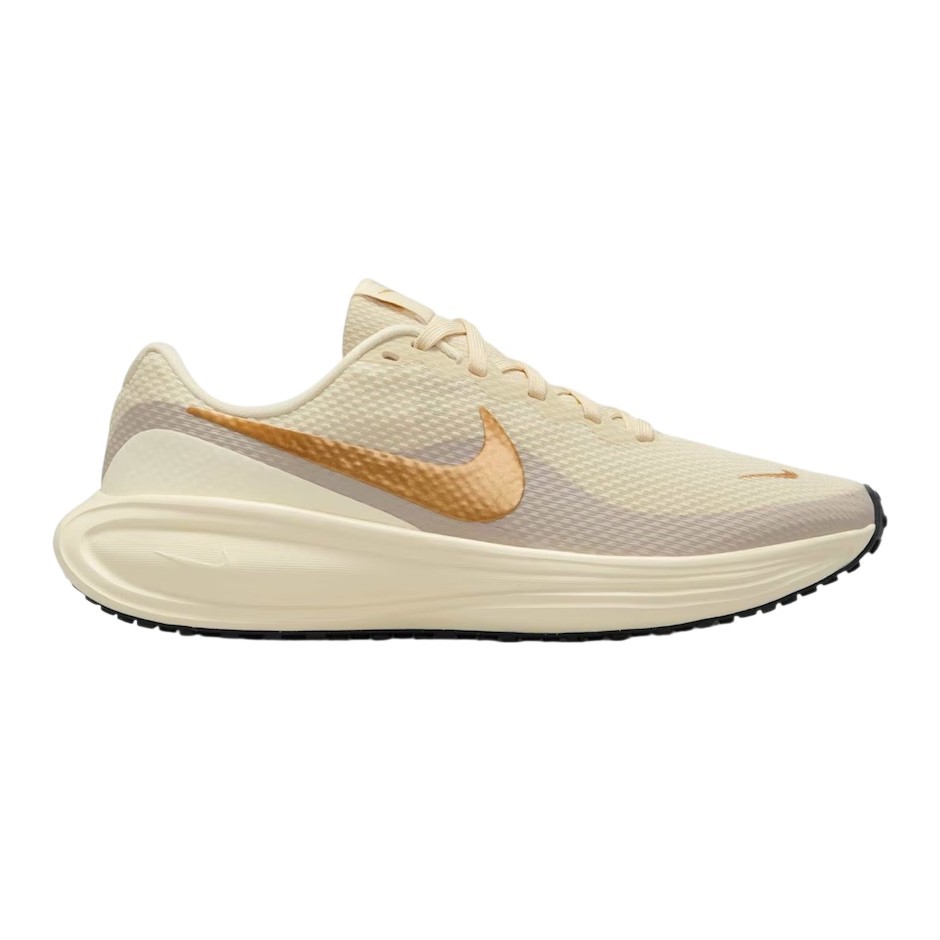 wk　0628 Tênis nike revolution 8 bege com dourado feminino :: Amil Calçados