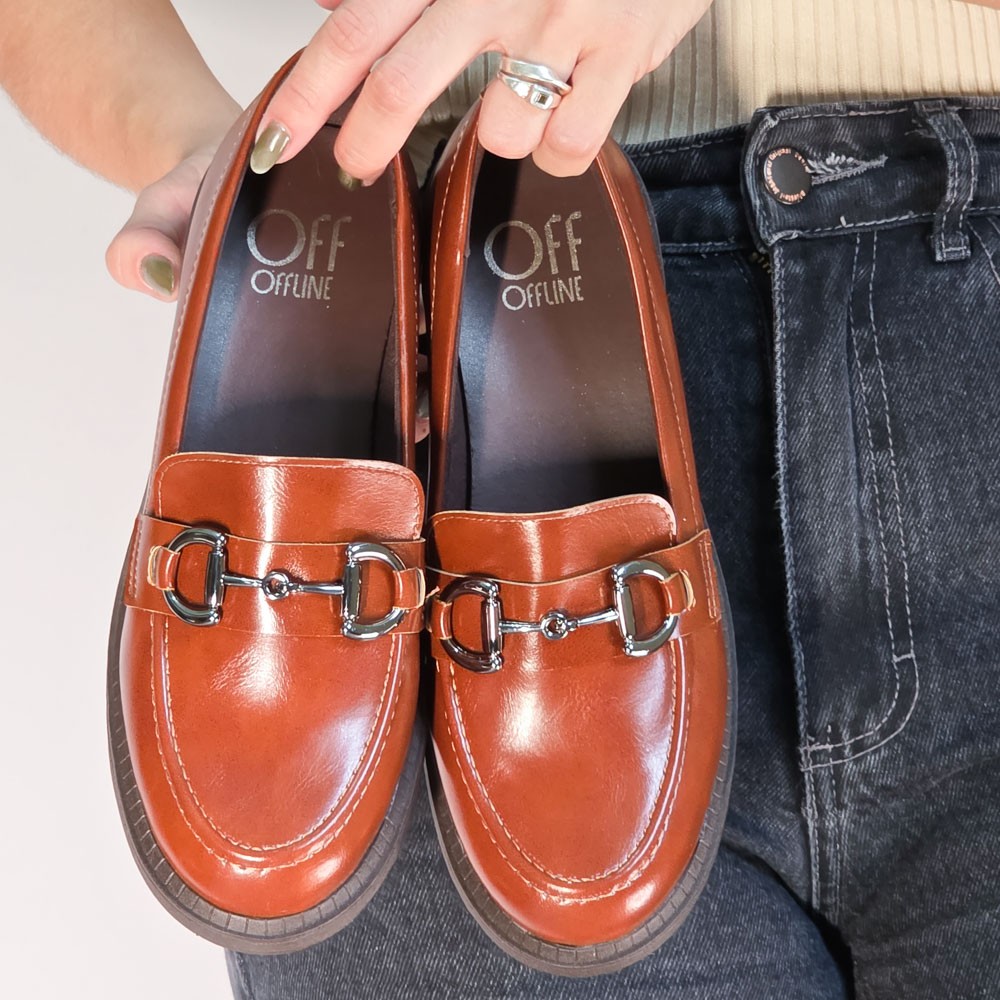 MOCASSIM OFFLINE DE SALTO WHISKY FEMININO