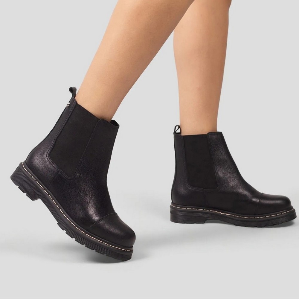 BOOT CRAVO E CANELA CHELSEA PRETO FEMININO