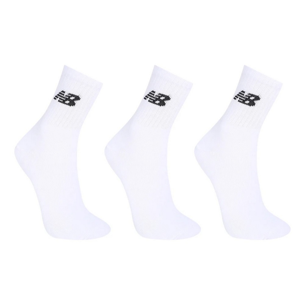 MEIA NEW BALANCE CANO LONGO 3 PARES BRANCA