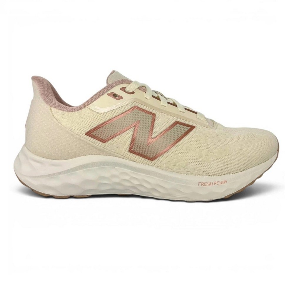 TÊNIS NEW BALANCE FRESH FOAM ARISHI V4 BRANCO COM BRONZE FEMININO