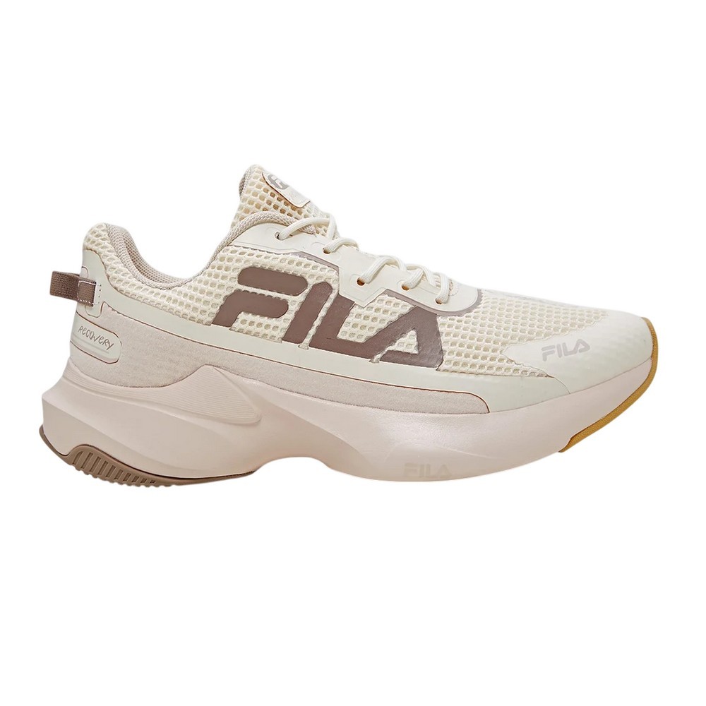 TÊNIS FILA RECOVERY BEGE COM ROSA FEMININO