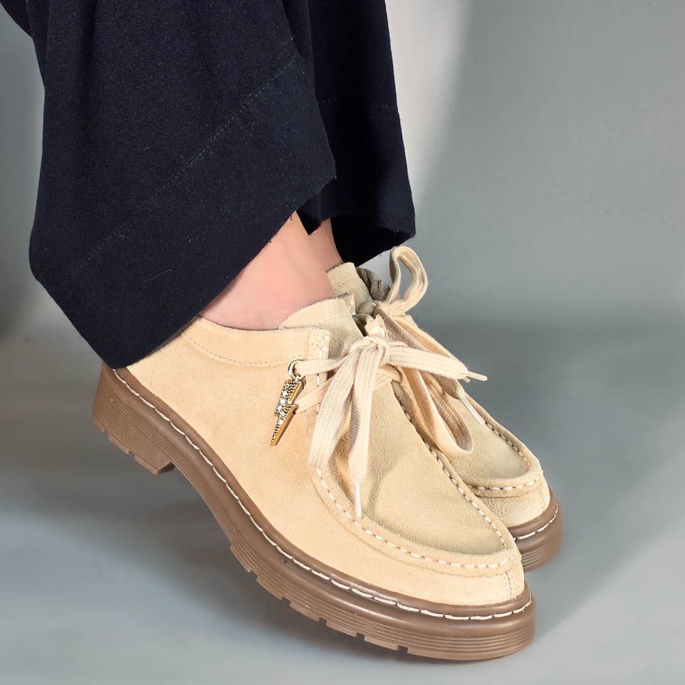 MOCASSIM CRAVO CANELA NAURU NUDE FEMININO